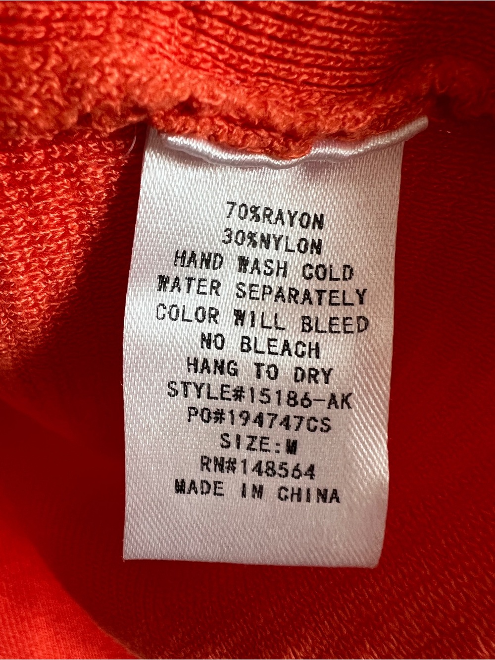 AKIRA Make Me Hot Orange Ribbed Knit Bodycon Mini Dress Mock Neck Size M NWOT - Picture 16 of 16